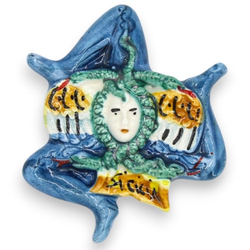 Aimant, céramique de Caltagirone, modèle Trinacria, h 8 x... 2
