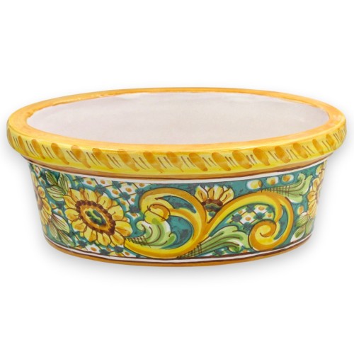 Caltagirone Ceramic Oval Vase, 2 Size Options (1 Unit)...