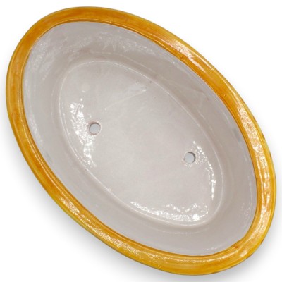 Caltagirone oval vas i keramik, 2 storlekar (1 enhet) barock och solrosdekoration