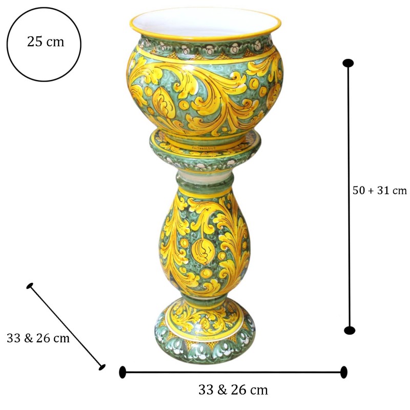 Colonna con Cachepot, ceramica...