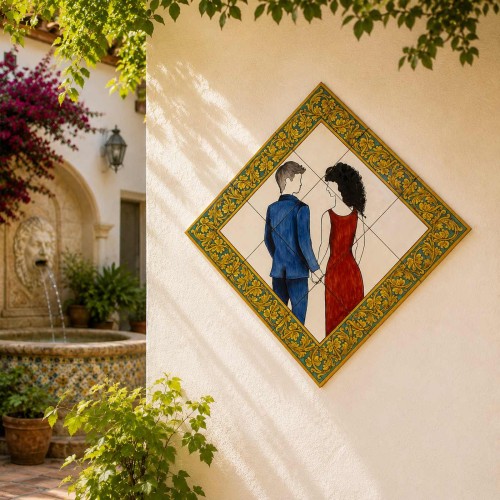 Pannello da Parete, pregiata ceramica Siciliana, composto... 2