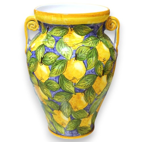 Grote paraplubak van Caltagirone-keramiek met handvatten,...