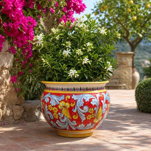Cachepot Vaso piante, pregiata ceramica Siciliana, Ø 38 x... 2