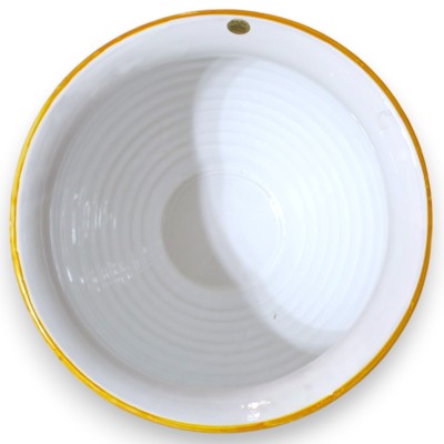 Cachepot Vaso piante, pregiata ceramica Siciliana, Ø 38 x h 32 cm ca. decoro Limoni, melograni e ficodindia, fondo blu