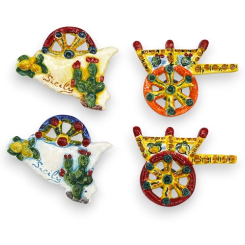 Ímã de carroça siciliana (1 unidade), cerâmica siciliana...