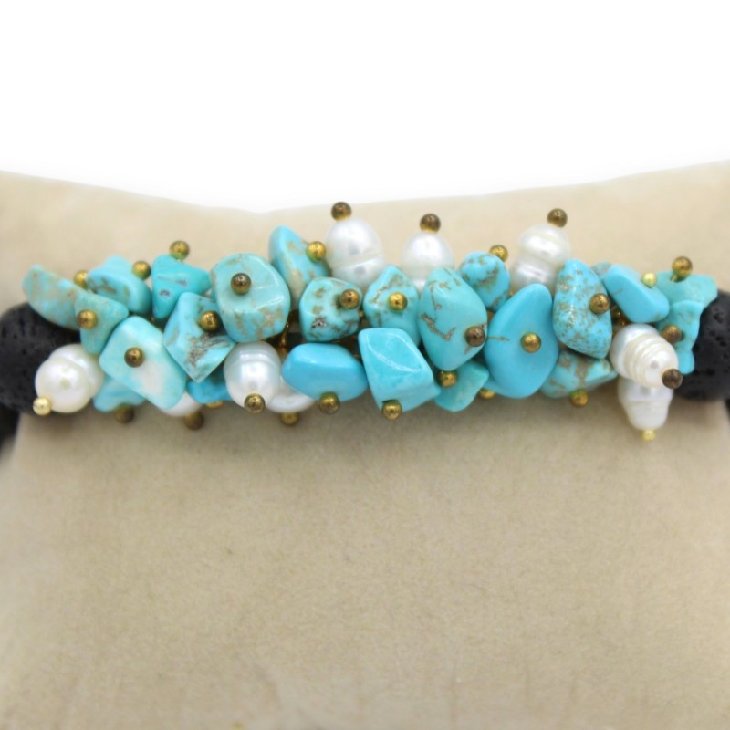Bracelet élastique orné de sphères en...