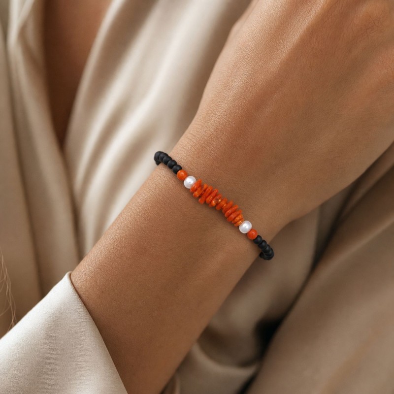 Pulsera con cuentas de ónix mate,...
