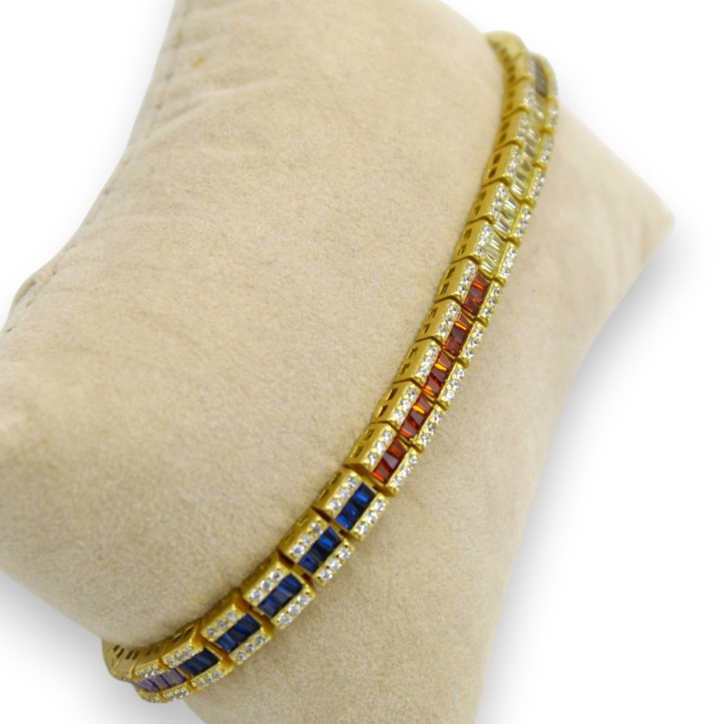 Bracciale Tennis Argento 925 Placcato...