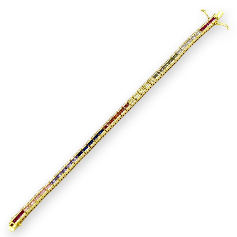 Bracciale Tennis Argento 925 Placcato...