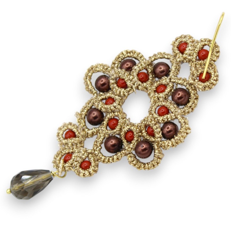 Boucles d'oreilles en dentelle au...