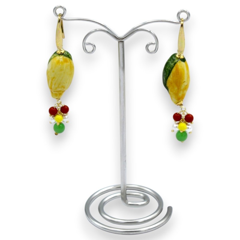 Lemon earrings, in Caltagirone...