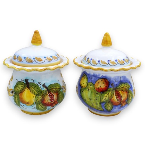 Knoflook- of uienhouder, Caltagirone keramiek, ca. 20 x...
