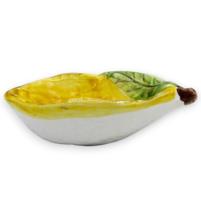 Miska w kształcie cytryny lub łopatka do opuncji figowej, szerokość ok. 12/15 cm (1 sztuka) Ceramika Caltagirone