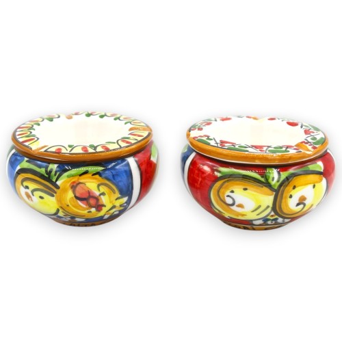Caltagirone Keramik-Aschenbecher für Raucher, 2 Größen (1... 2