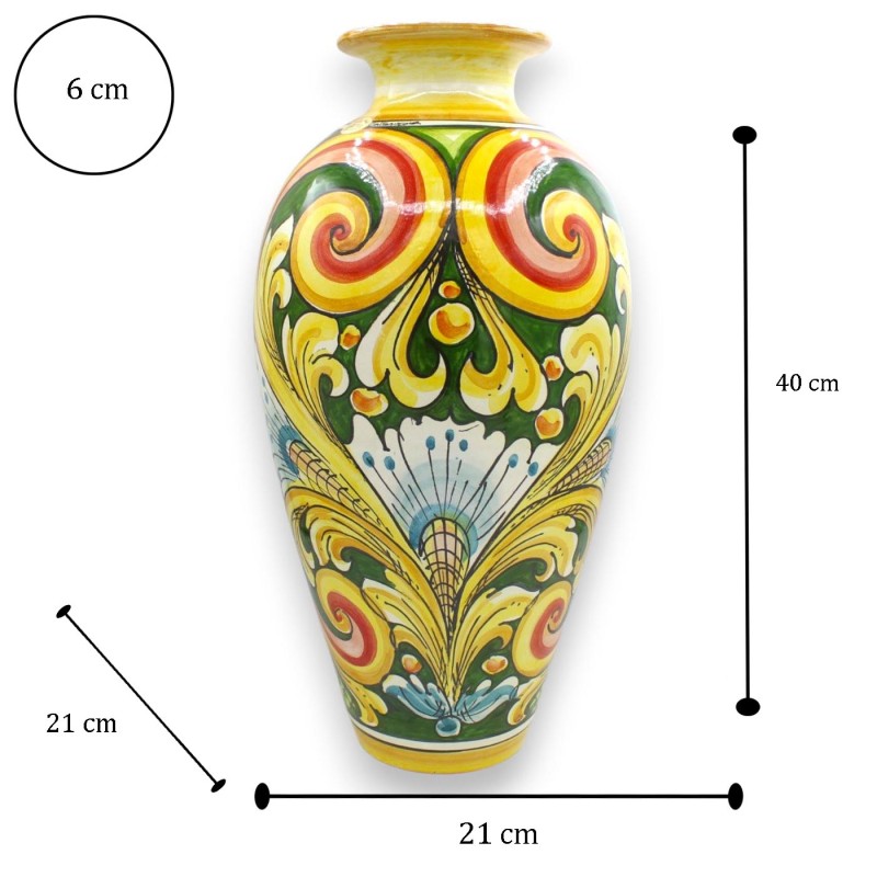 Caltagirone ceramic flower vase,...