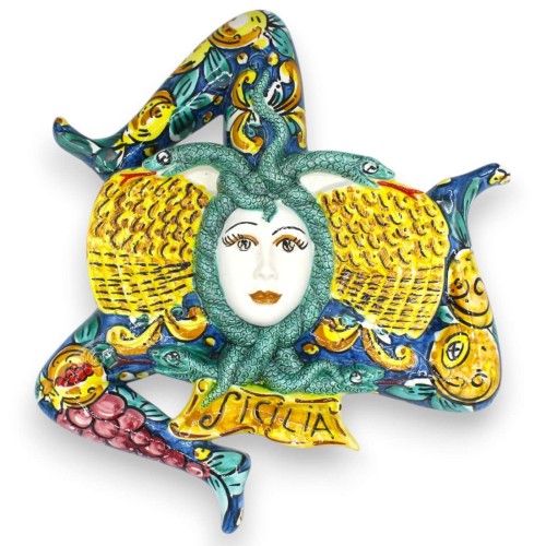 Trinacria de cerâmica de Caltagirone, aproximadamente 38...