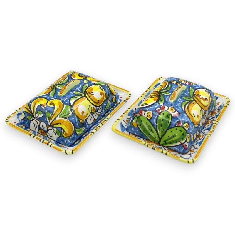 Butterdose aus Caltagirone-Keramik,...