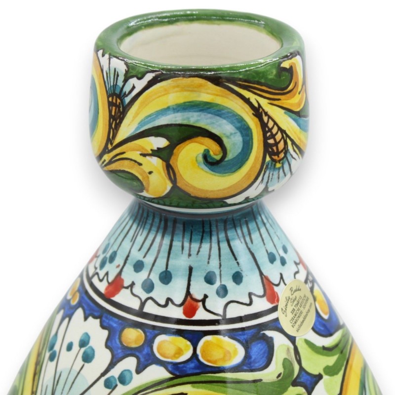 Flaschenvase, Caltagirone-Keramik,...