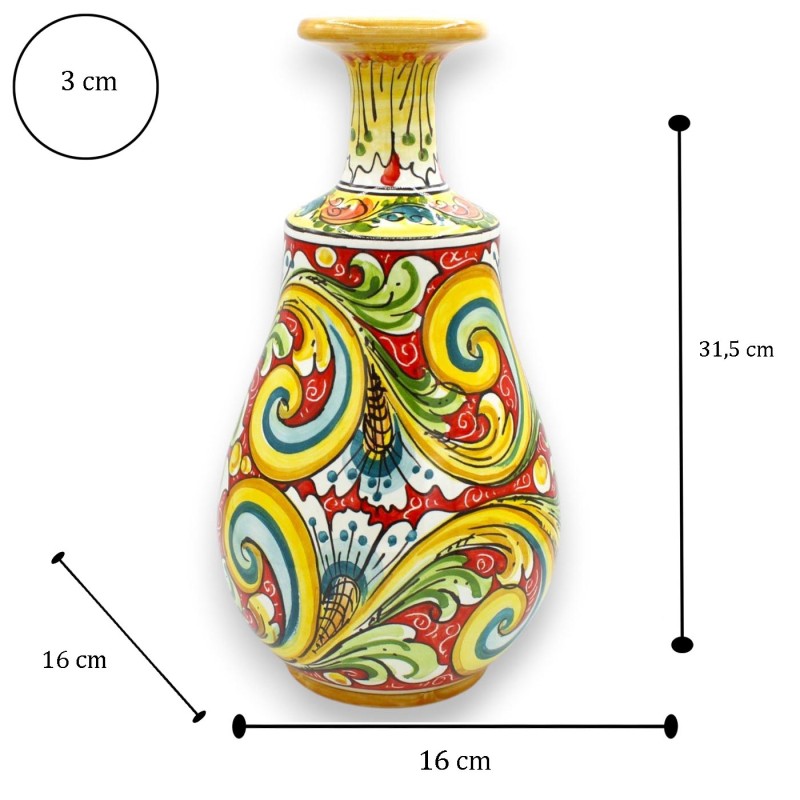 Flaskvas, Caltagirone keramik, ca 30...
