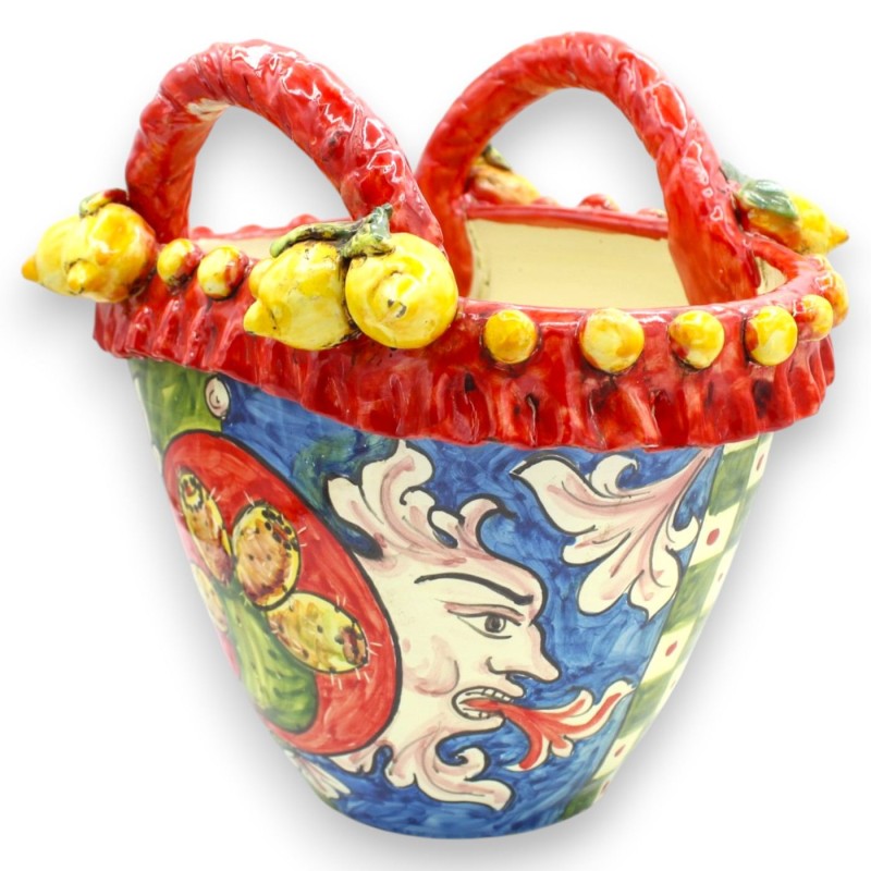 Caltagirone keramisk korg, ca 25 x 27...