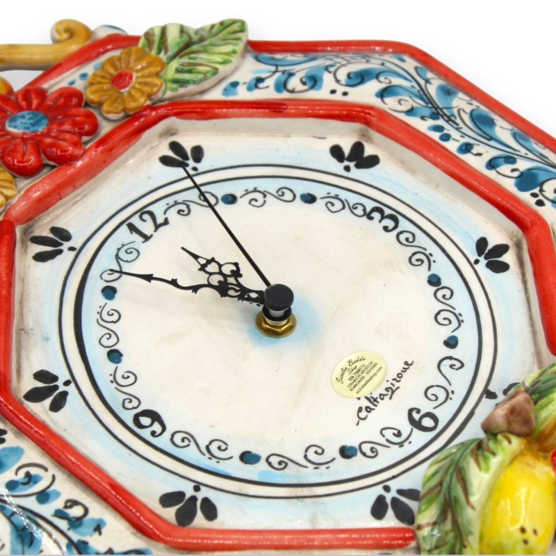 Caltagirone ceramic clock, approx. 36...