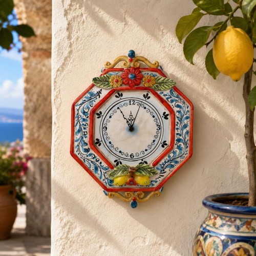Reloj de cerámica de Caltagirone, de aproximadamente 36 x... 2