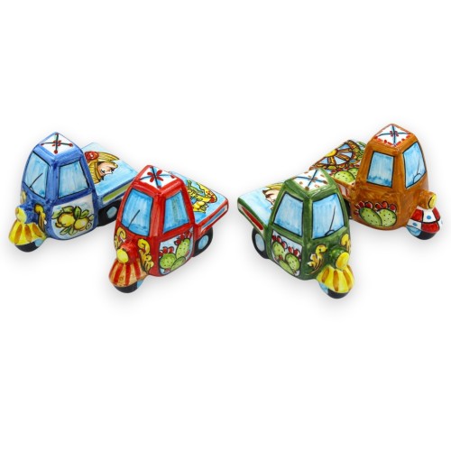 Caltagirone keramik Ape motorcykel, L 11 x 8 cm ca. (1...