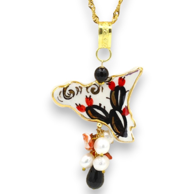 Collar de acero con colgante de...