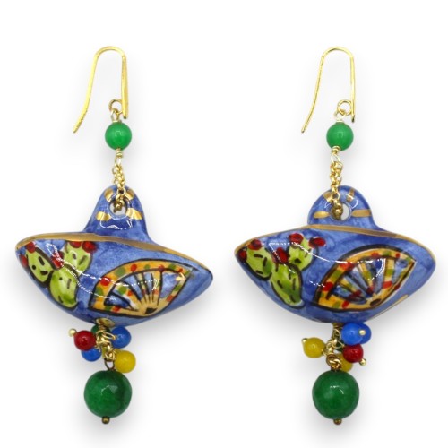 Sicilianska korgörhängen, Caltagirone-keramik, ca 8 cm...