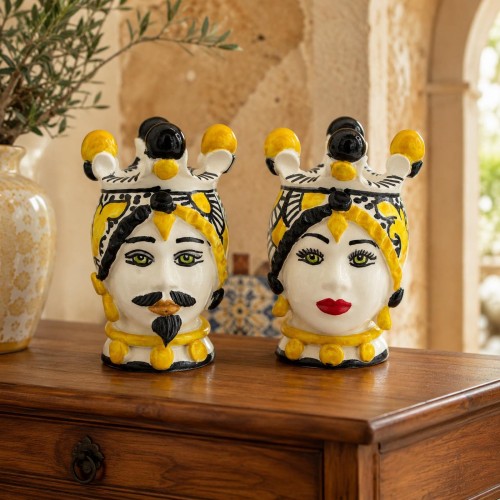 Caltagirone-Mohrenkopf, ca. 12 cm hoch (Paar), Serie... 2