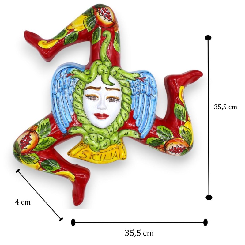 Trinacria de fina cerámica siciliana,...