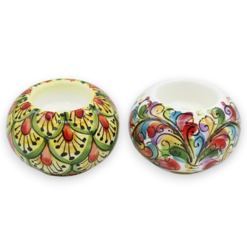 Ljusstake för värmeljus, Caltagirone keramik, Ø 10 x 6 cm...