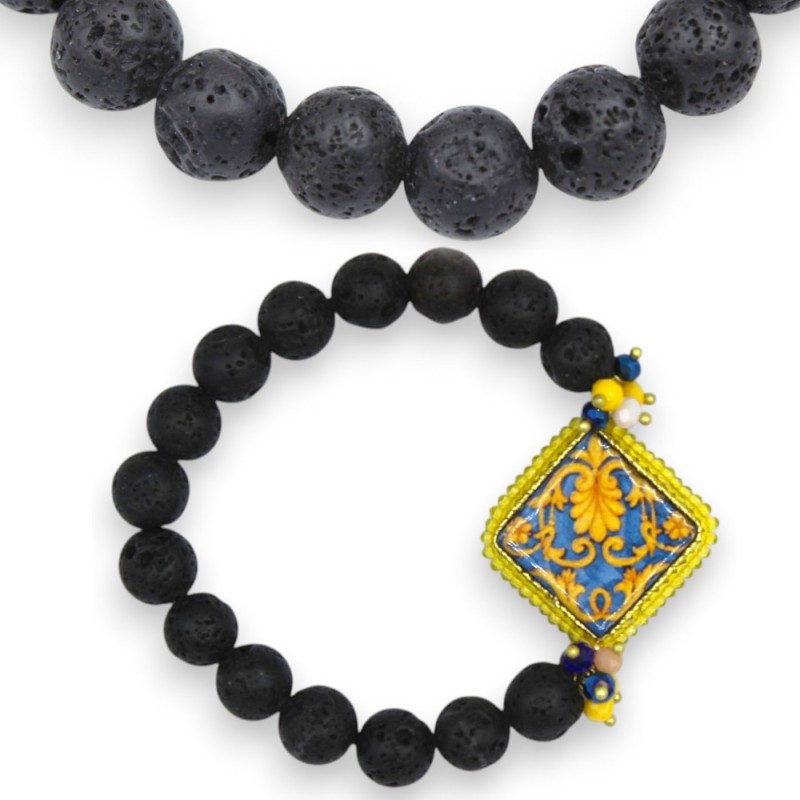 Pulsera elástica hecha a mano con...
