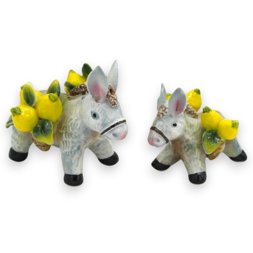 U sciccariaddu, Burro de Cerámica Fina, Dos Tamaños (1...