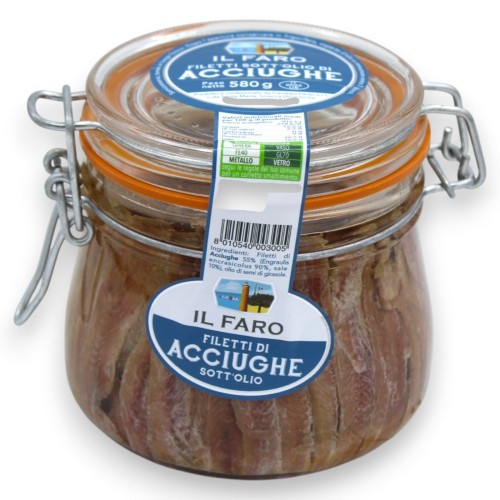 Filetti di Acciughe Siciliane, sott'olio di Semi di...