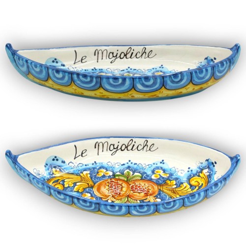 Barca Antipastiera / Vassoio, ceramica Caltagirone, L 40...