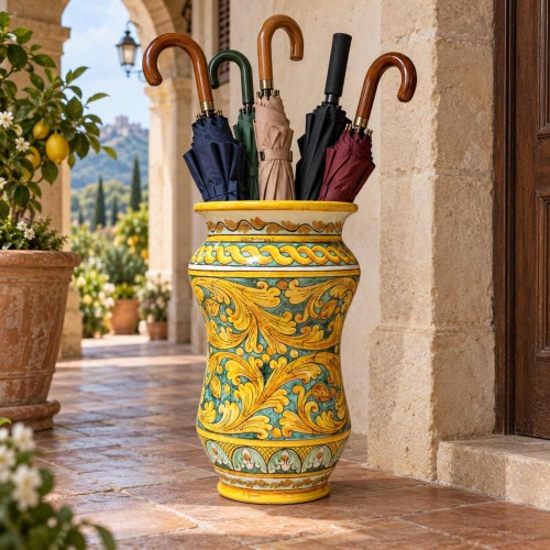 Albarello-Schirmständer, Caltagirone-Keramik, ca. 52 x 30... 2