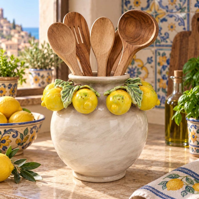 Bolle vaas, Caltagirone keramiek, ca....