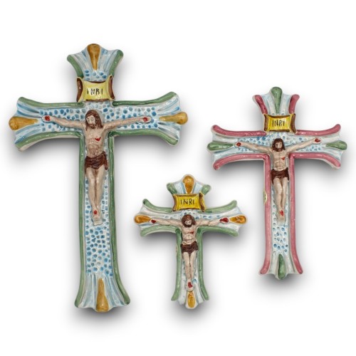 Caltagirone-Keramikkreuz, drei Größenoptionen (1 Stück),...