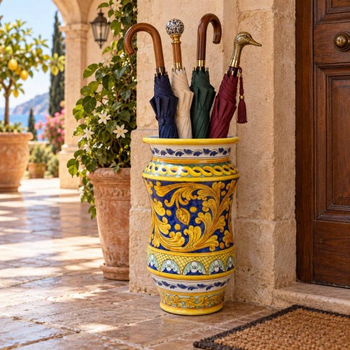 Portaombrelli Albarello, ceramica di Caltagirone, h 52 x... 2