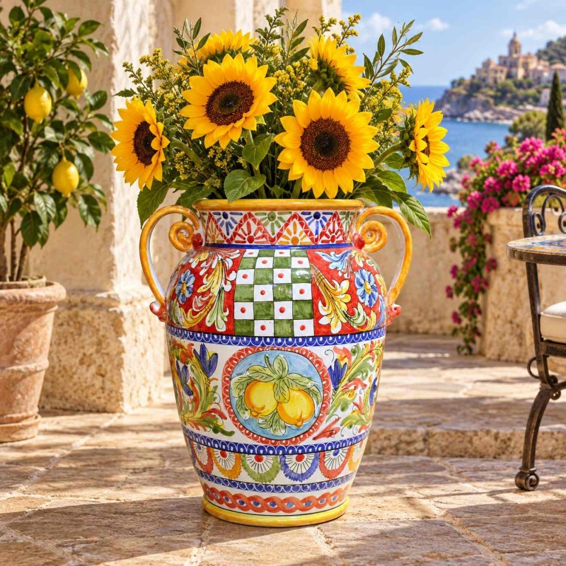 Pot en céramique sicilienne avec...