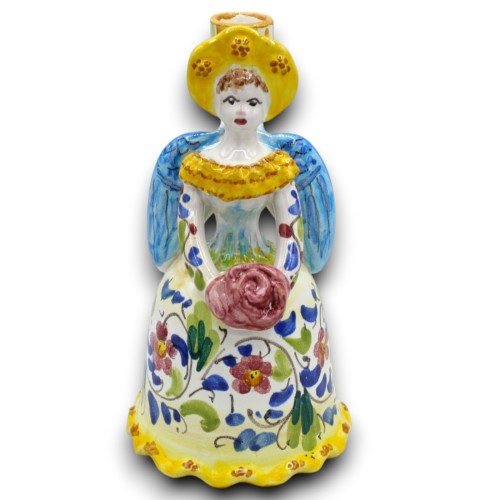 Matrangela ljusstake, fin siciliansk keramik, två... 2