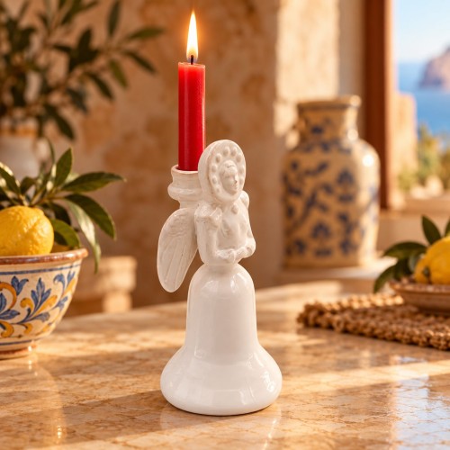 Matrangela candle holder, fine Sicilian ceramic, approx.... 2