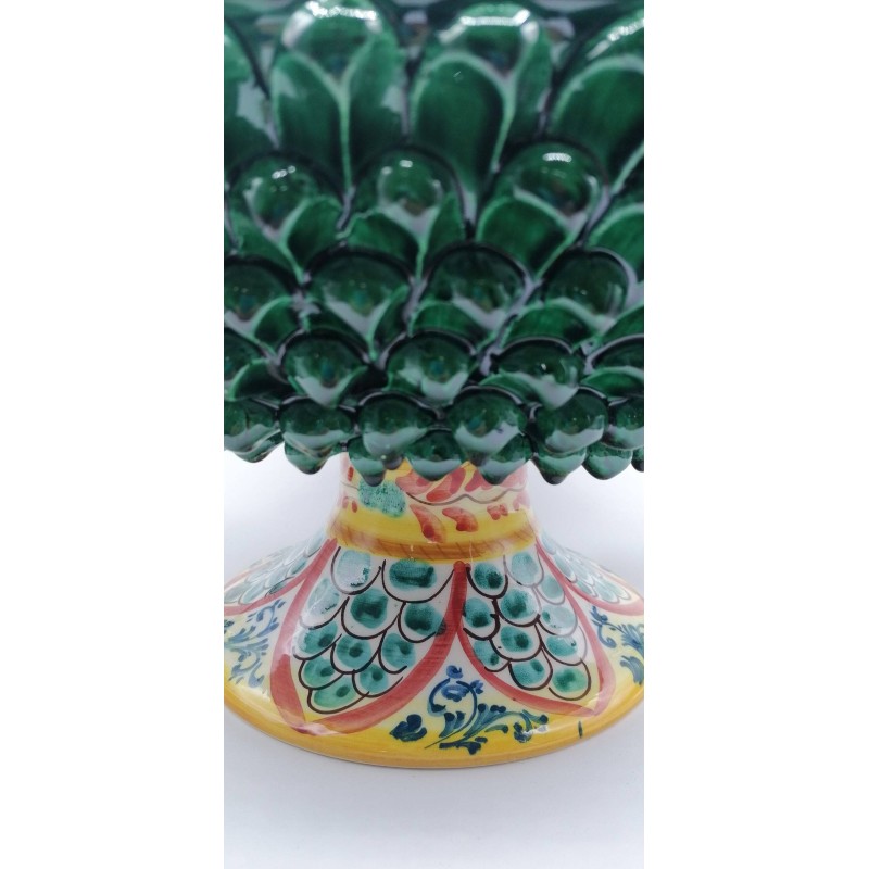 Centerpiece Pigna stand in Caltagirone ceramic - diameter about 28 cm - 