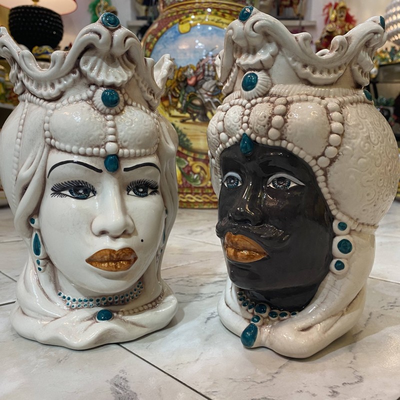 Pair of Caltagirone: - 