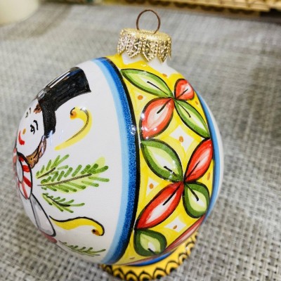 Bożego Narodzenia w ręcznie ozdobionej ceramice – rozmiar dużej średnicy 10 cm - 