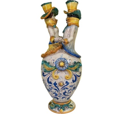 Dansers, Ceramische lichten van Caltagirone, opluchtings decoraties, ongeveer 50 cm - 
