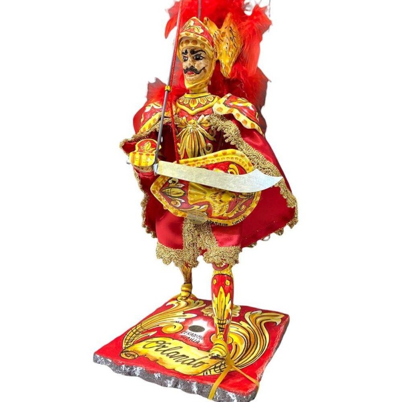 Sicilian Pupo, Ceramic Paladino van Caltagirone - Linea carolingia - basis lava Stone - ORLANDO 5520 - 