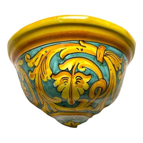 Gerla Medium, vase for plants or wall ashtray, hand decorated - Measures about 27x15x15 cm - 