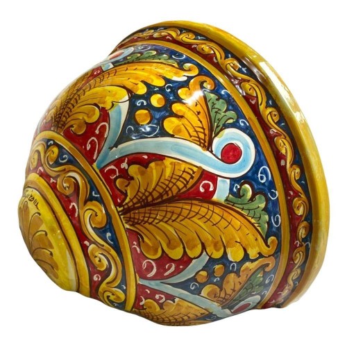 Gerla Grande, vaso de parede decorado à mão - Mede aproximadamente 35x19x19 cm -  2